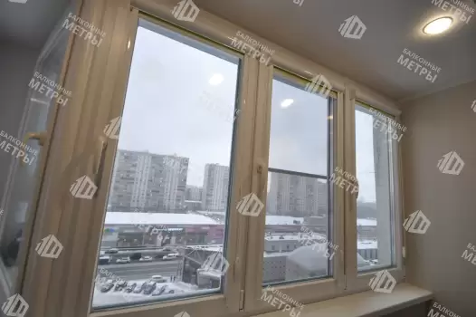 Теплое остекление балкона Сапожок окнами ПВХ Brusbox